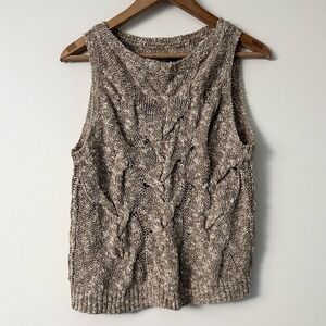 Enza Costa M Women’s Cable Knit Linen Blend Sweater Vest